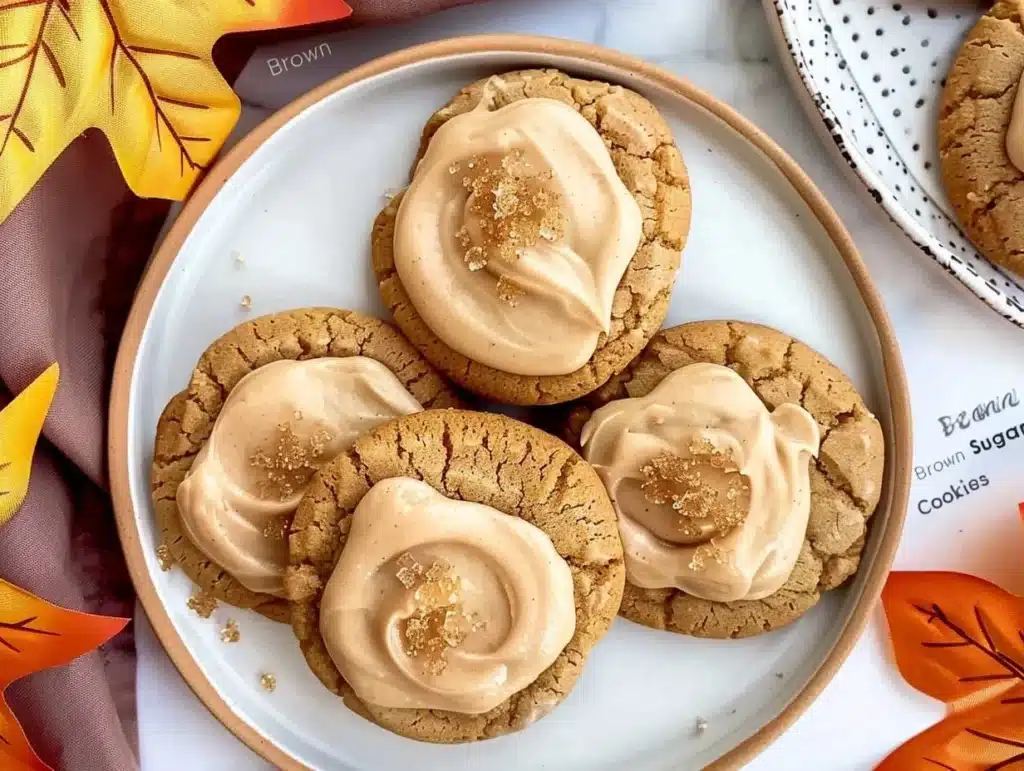 Freshly baked brown sugar maple cookies with a soft texture