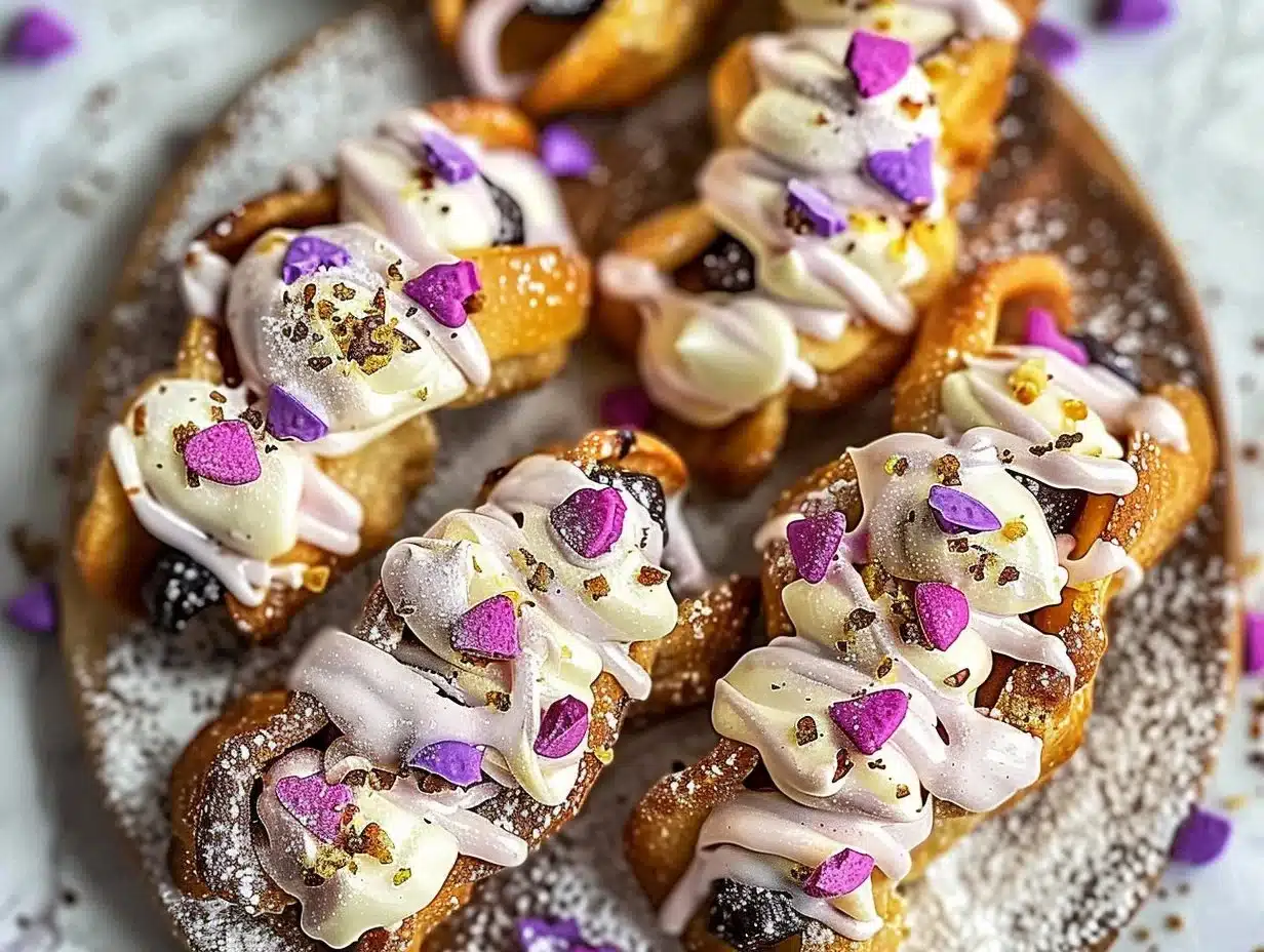 Delicious homemade cannoli cookies with creamy filling and chocolate chips