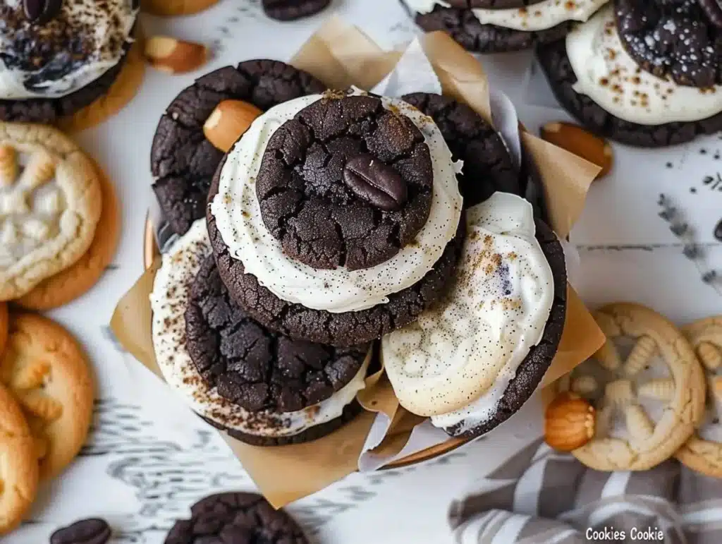 Delicious Cookies and Cream Cookie freshly baked and ready to enjoy