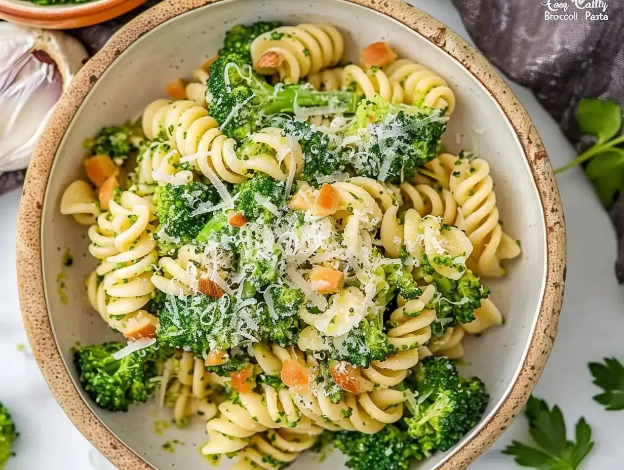 Easy Healthy Broccoli Pasta 1 Delicious and healthy broccoli pasta dish served with fresh ingredients.