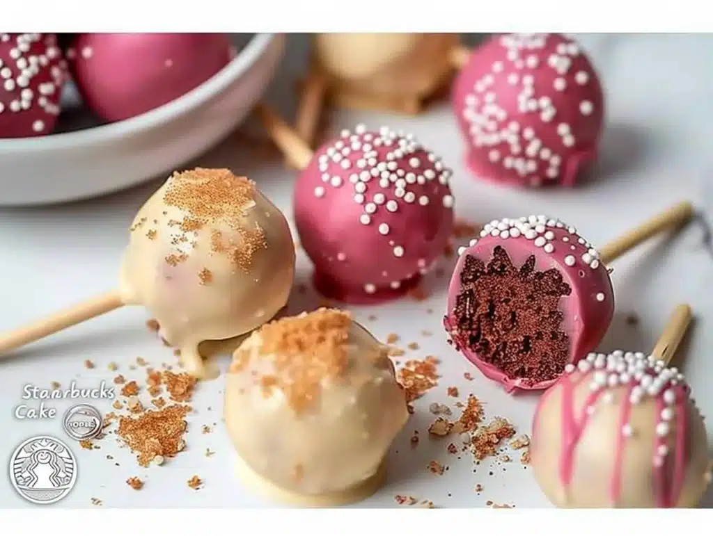 Delicious Starbucks Cake Pops in vibrant colors and flavors, perfect for sweet cravings.