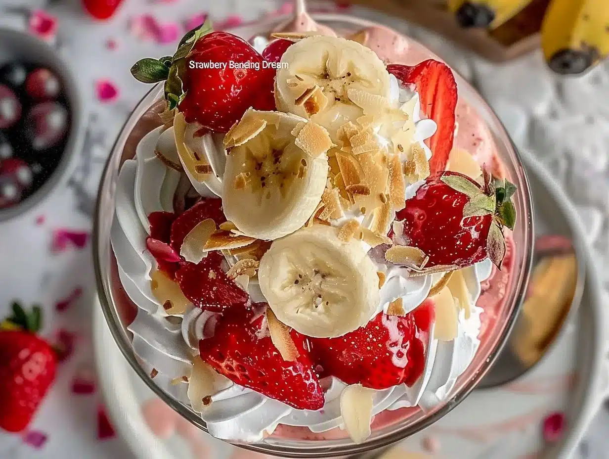 Delicious strawberry banana pudding layered with fresh fruits and creamy custard