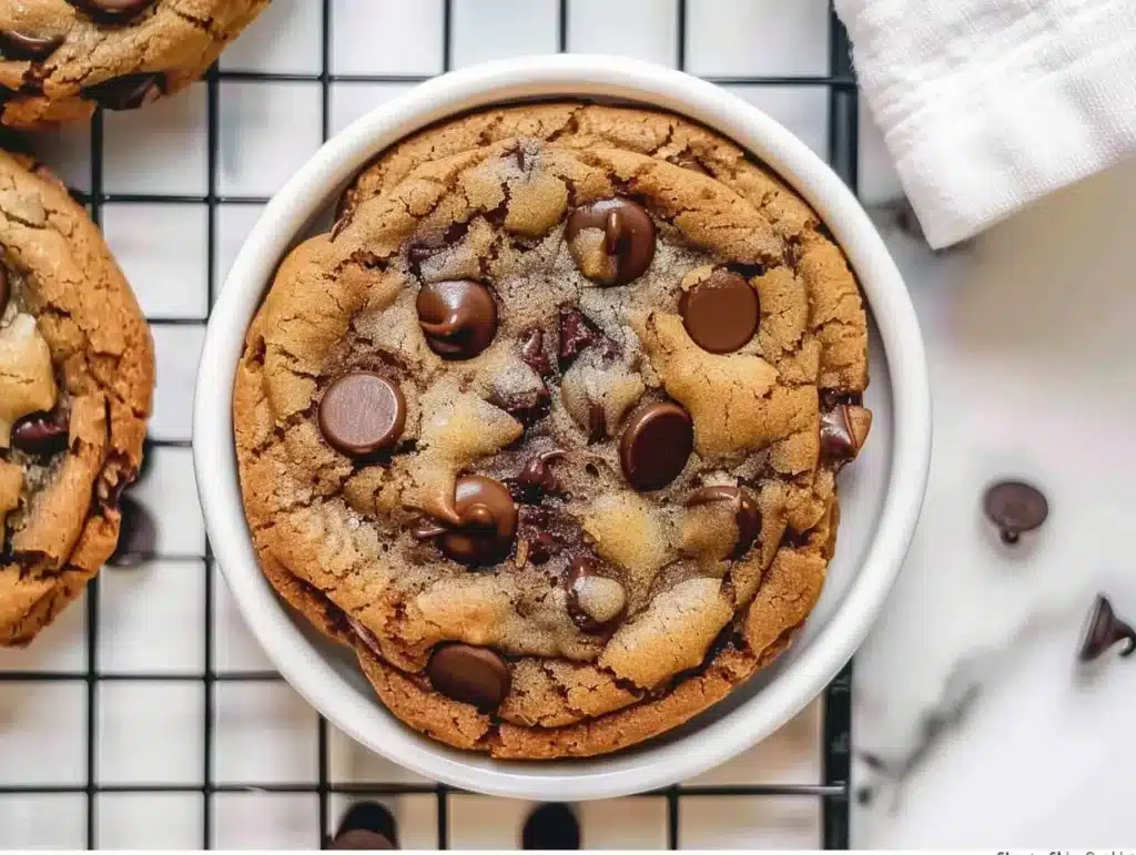 Delicious homemade chocolate chip cookies on a baking tray