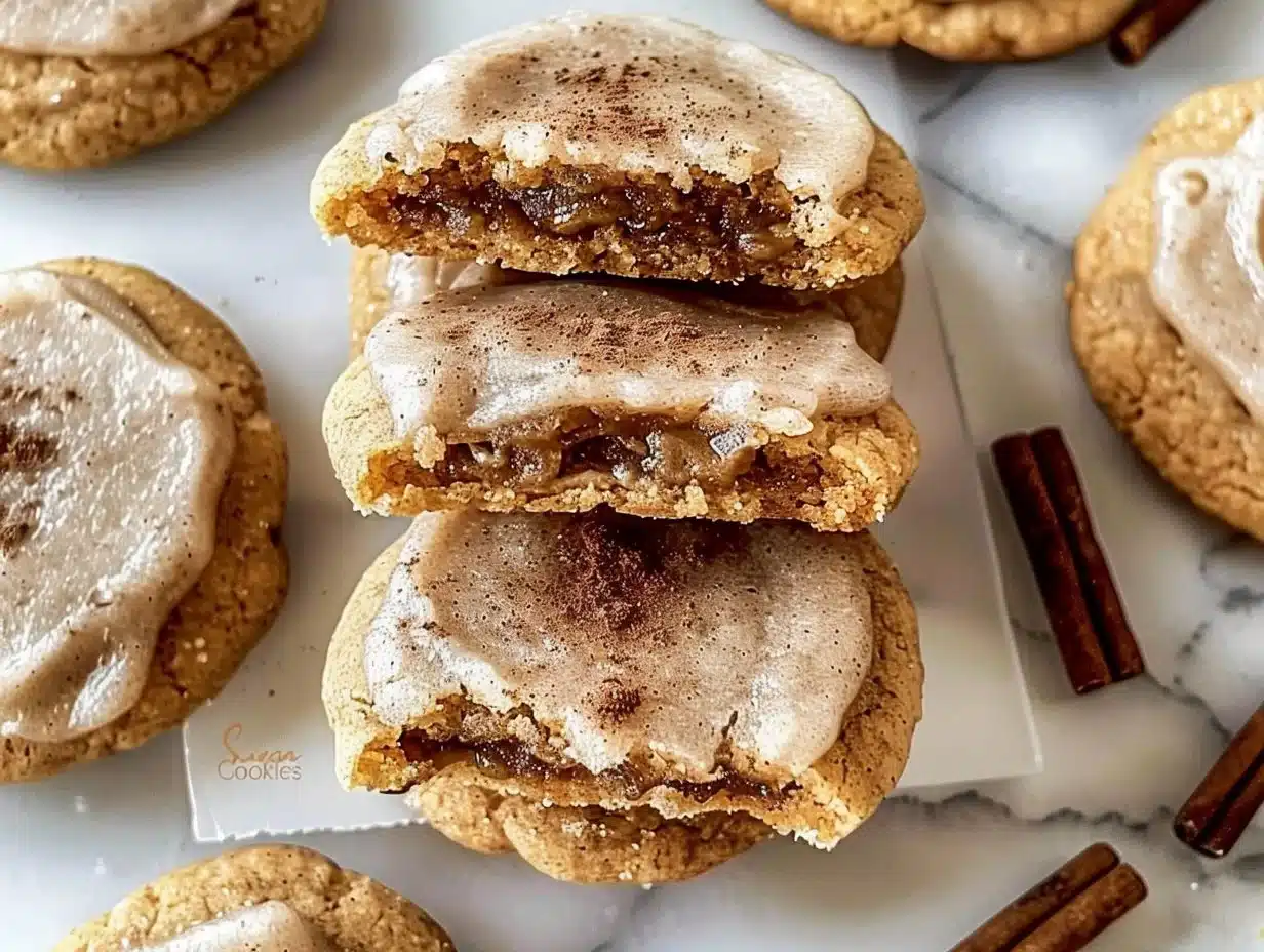 Brown Sugar Cinnamon Cookies 1 Freshly baked brown sugar cinnamon cookies on a plate
