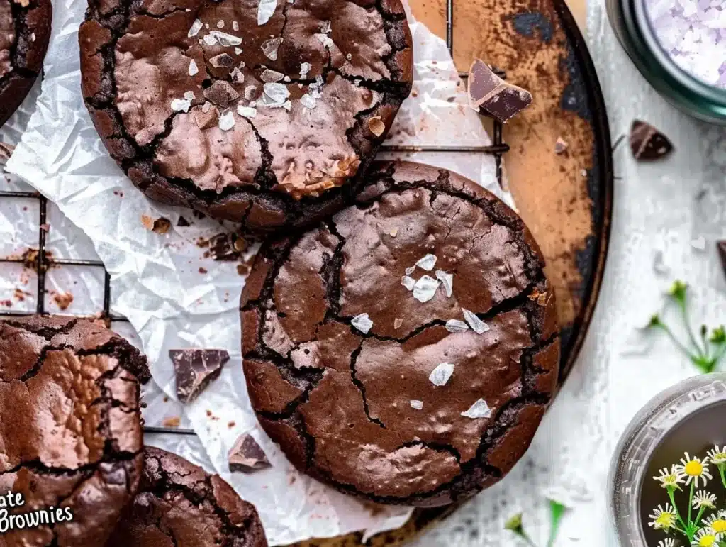 Delicious chocolate brownie cookies freshly baked and ready to enjoy.