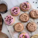 Delicious assortment of Crumbl Cookies in various flavors