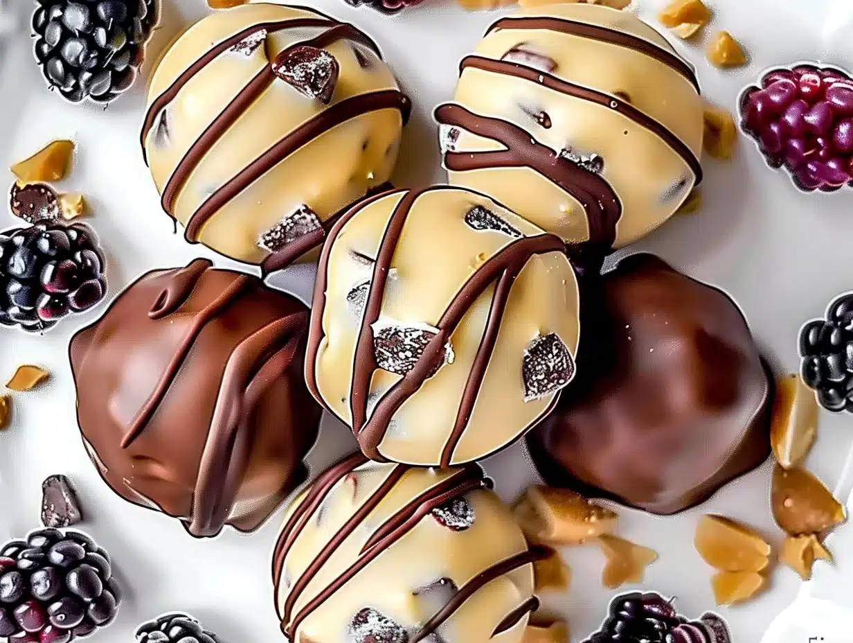 Frozen Greek Yogurt Peanut Butter Bites served in a bowl with toppings