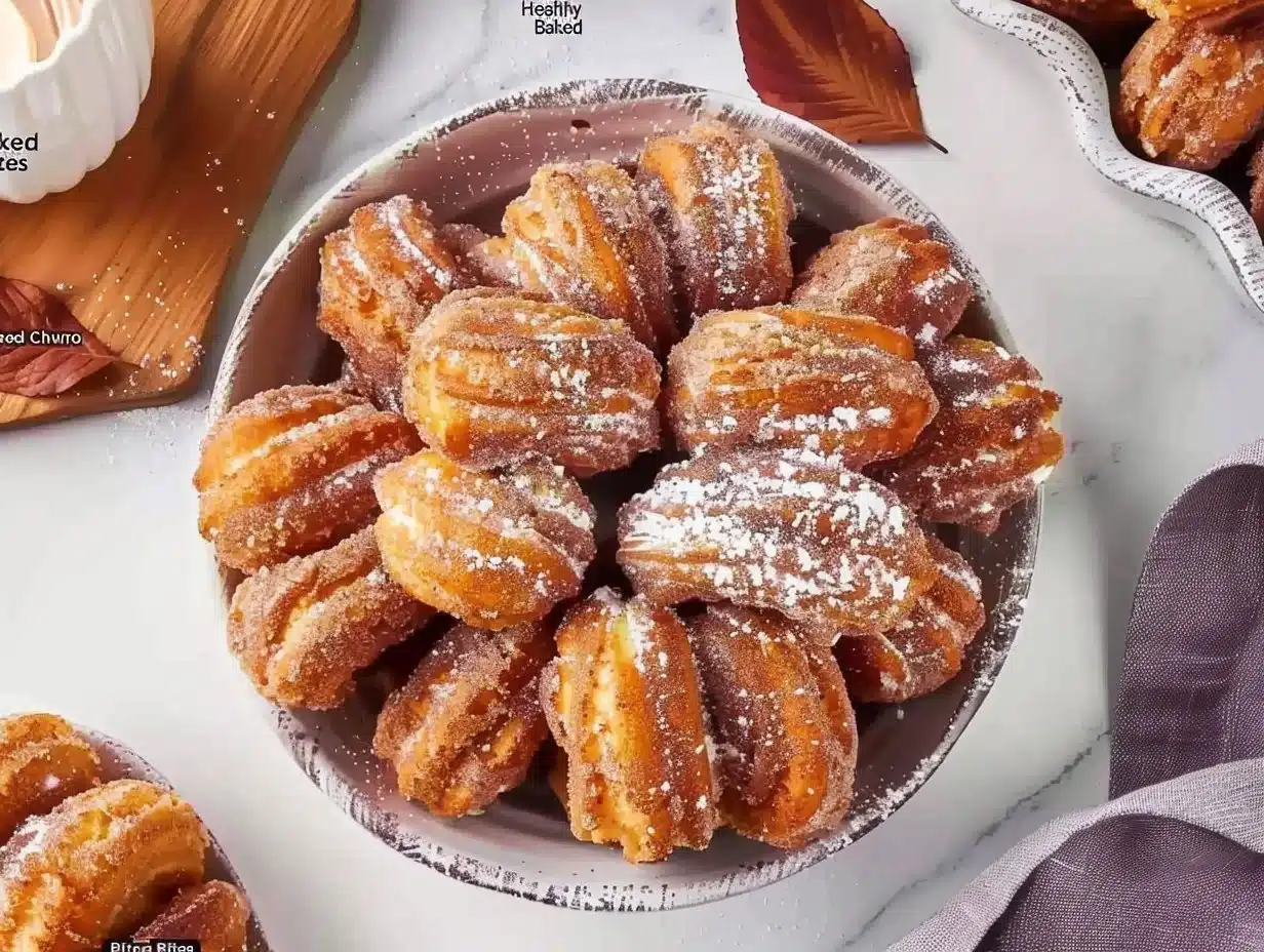 Healthy Baked Churro Bites 1 Healthy baked churro bites, a tasty and guilt-free dessert option.