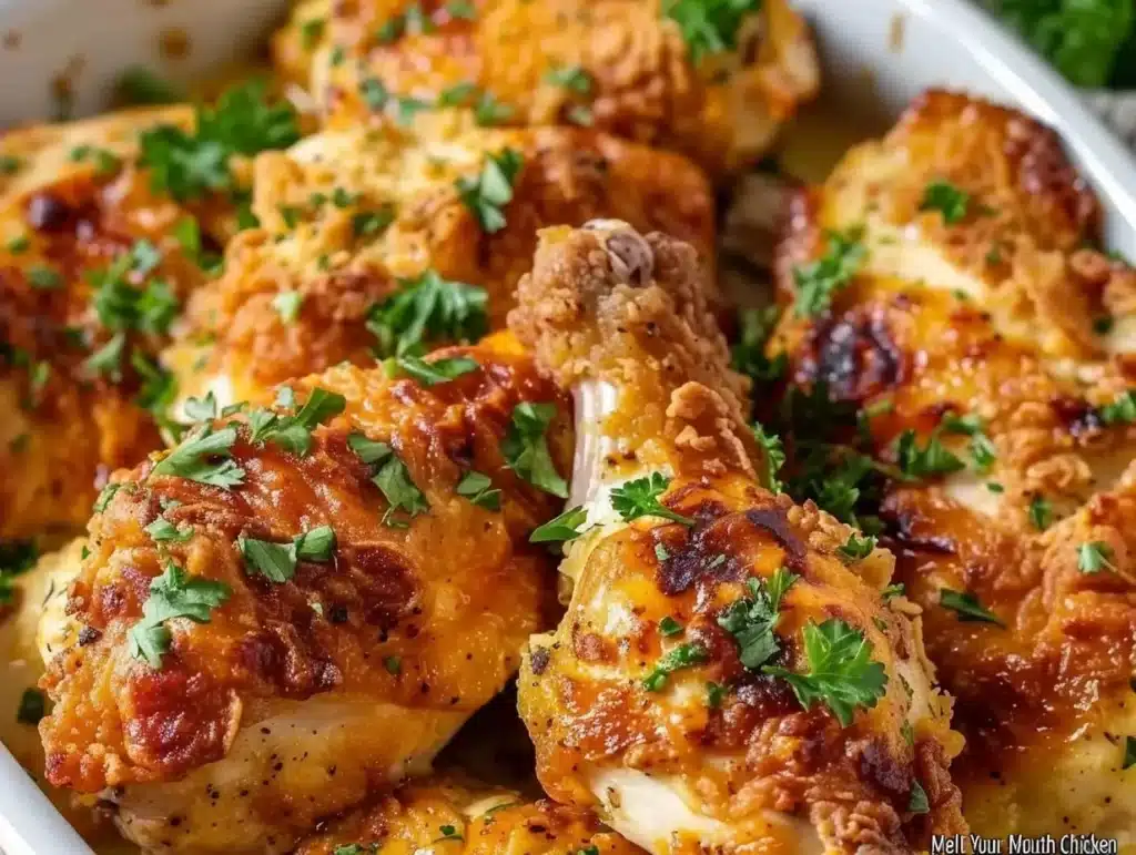 Delicious melt in your mouth chicken dish with herbs and spices