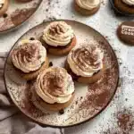 Delicious tiramisu cookies topped with cocoa powder and coffee flavor
