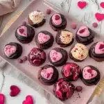 Delicious Valentine Ganache Cookies with rich chocolate filling