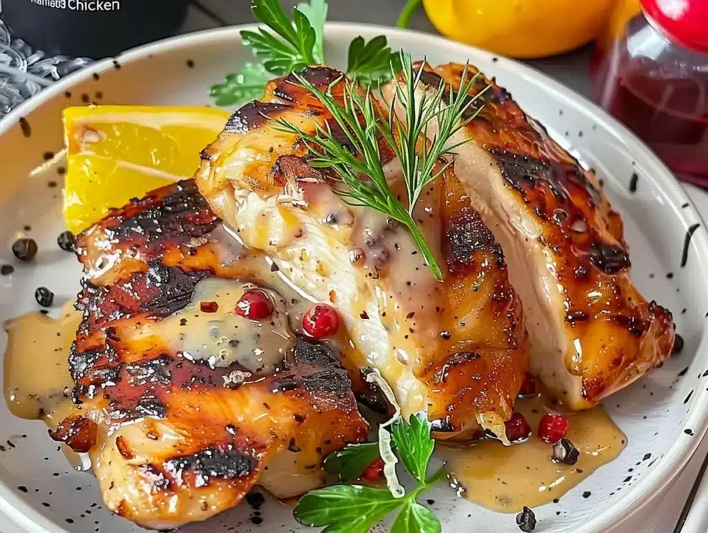 Delicious yogurt marinated chicken ready to be grilled