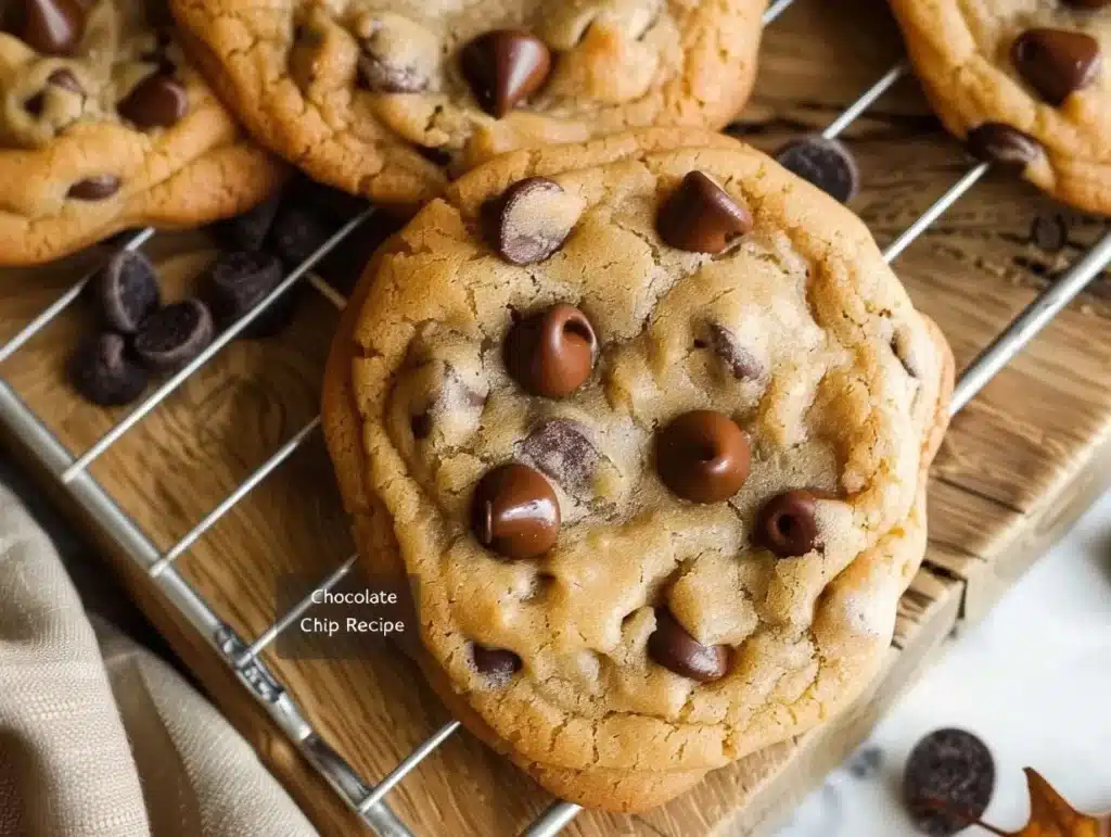 Delicious homemade chocolate chip cookies on a plate