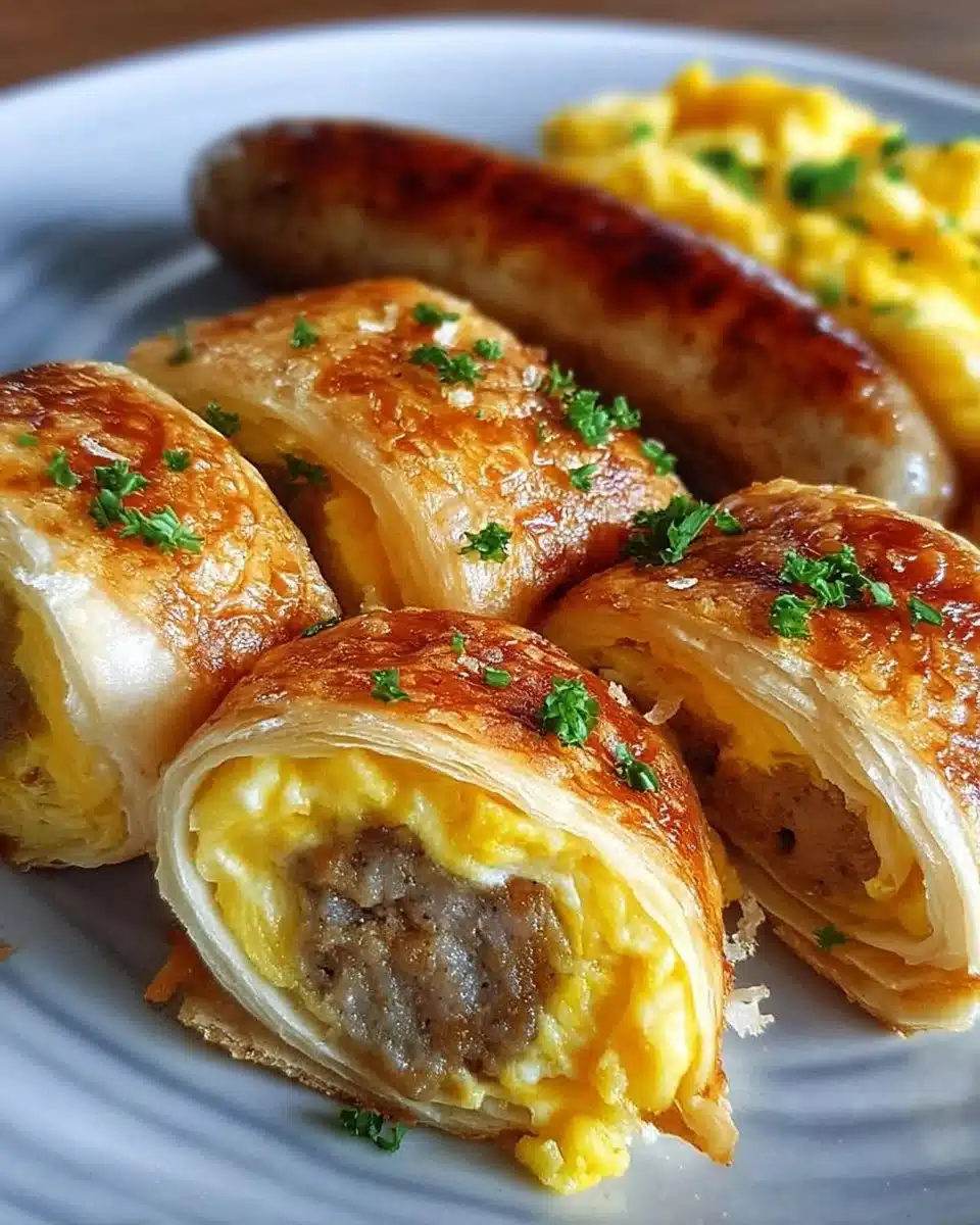 Sausage egg breakfast roll-ups recipe perfect for quick morning meals