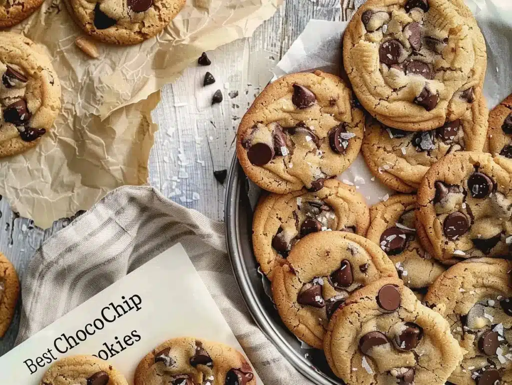 Delicious homemade chocolate chip cookies fresh out of the oven